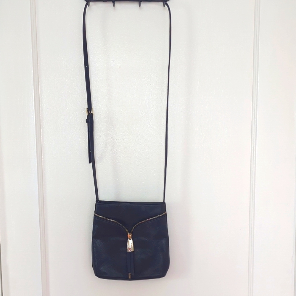 Vtg. B.Makowsky Elegant Navy Crossbody Bag